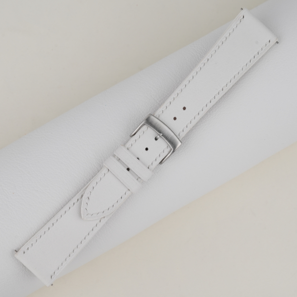 White Swift Leather Watch Strap