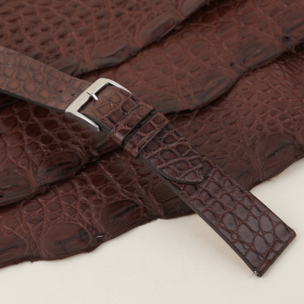 Dark Brown Alligator Round Scales3