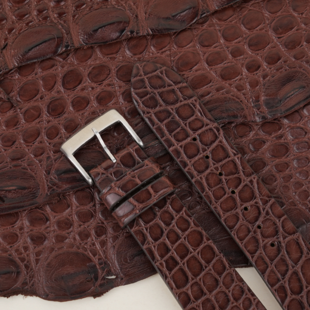 Dark Brown Alligator Round Scales1