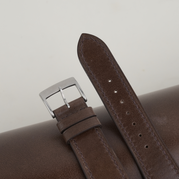 Box Calf Umber Brown Leather Watch Strap