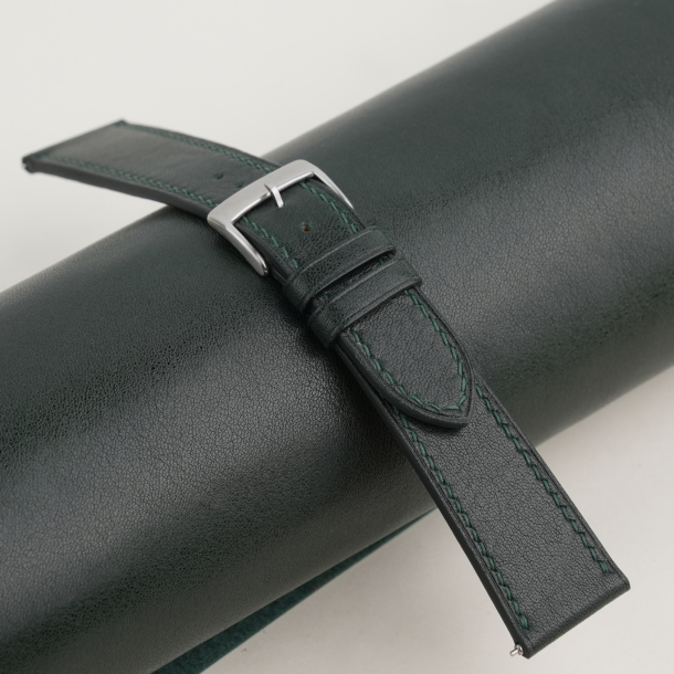 Box Calf Dark Green Leather Watch Strap 3 Box Calf Dark Green Leather Watch Strap