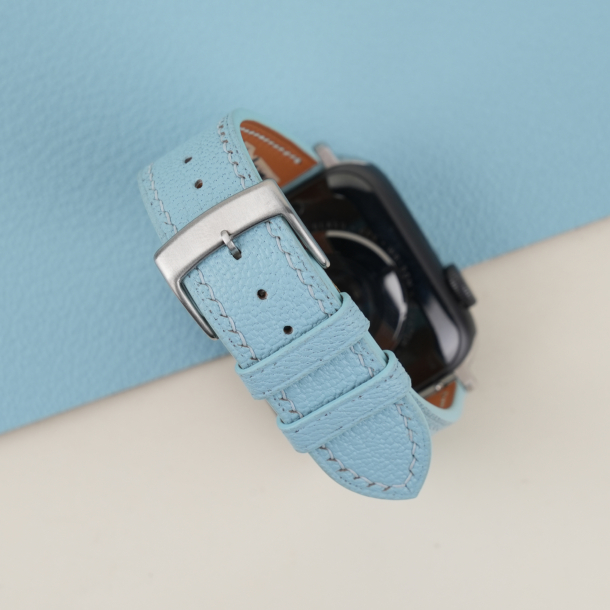 Light Aqua Alran Chevre Sully Leather Apple Watch Band