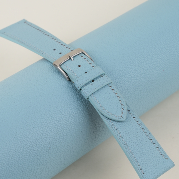 Light Aqua Alran Chevre Leather Watch Strap
