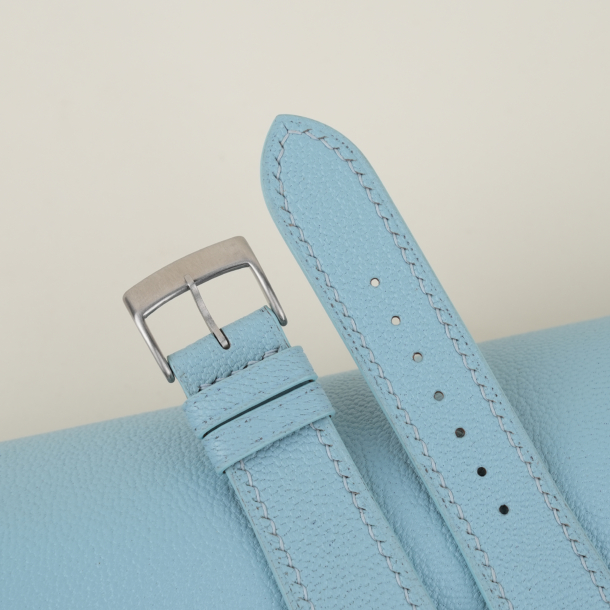 Light Aqua Alran Chevre Leather Watch Strap