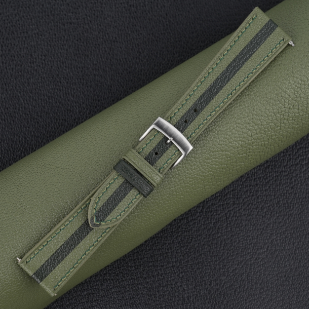 Duocolor Moss Alran Sully Leather Watch Strap