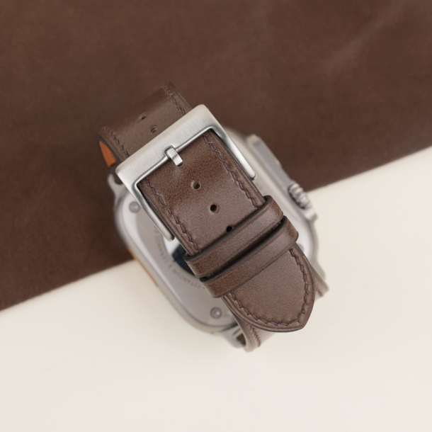 Umber Brown Box Calf Leather Apple Watch Ultra Band