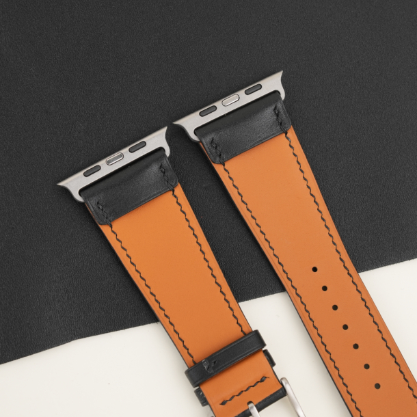 Black Box Calf Leather Apple Watch Ultra Band