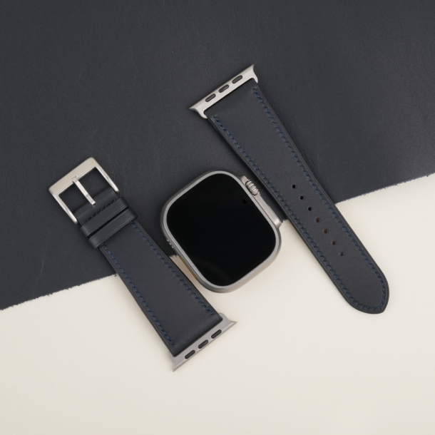 Midnight Box Calf Leather Apple Watch Ultra Band