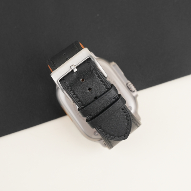 Black Box Calf Leather Apple Watch Ultra Band