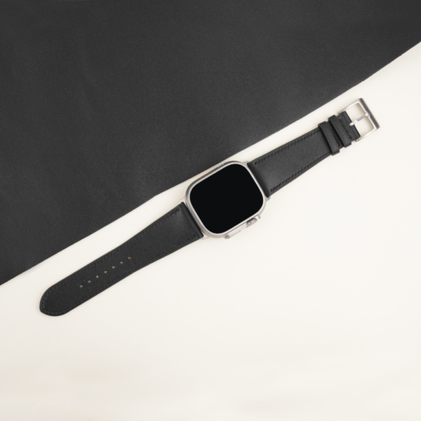 Black Box Calf Leather Apple Watch Ultra Band