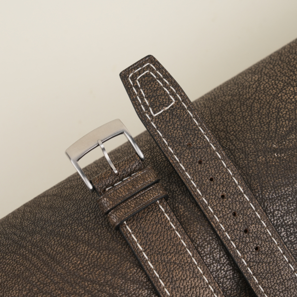 Pilot Brown Alran Fat Nat Chevre Goat Leather Watch Strap