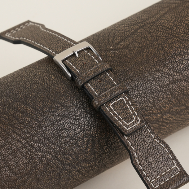 Pilot Brown Alran Fat Nat Chevre Goat Leather Watch Strap