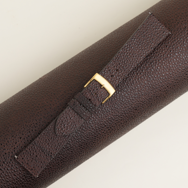 Vintage Brown Black Diamond Wagyu Leather Watch Strap