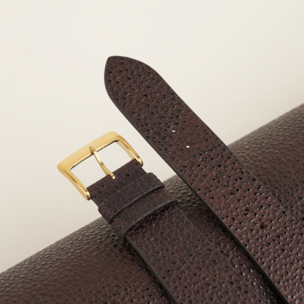 Vintage Brown Black Diamond Wagyu Leather Watch Strap