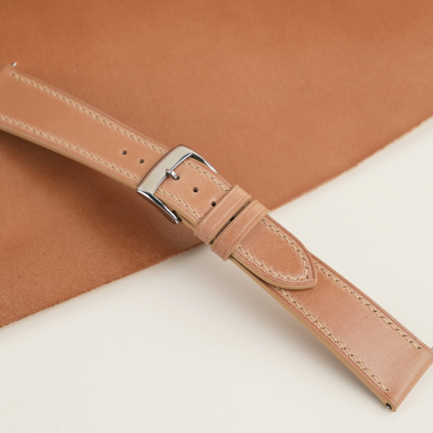 Natural Shell Cordovan Leather Watch Strap