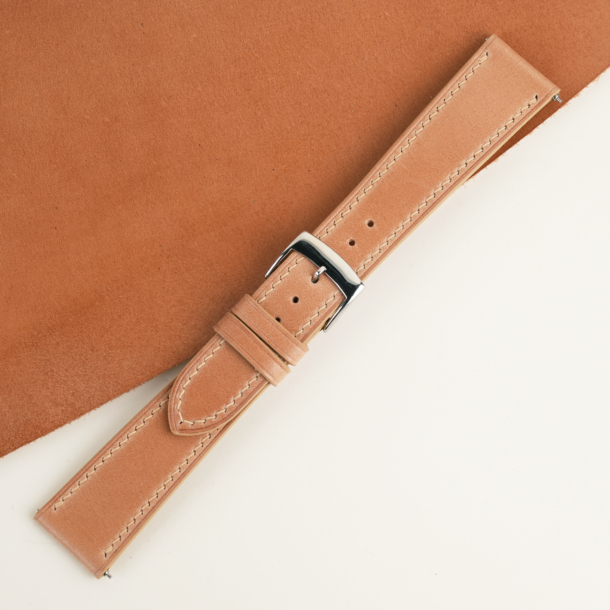 Natural Shell Cordovan Leather Watch Strap