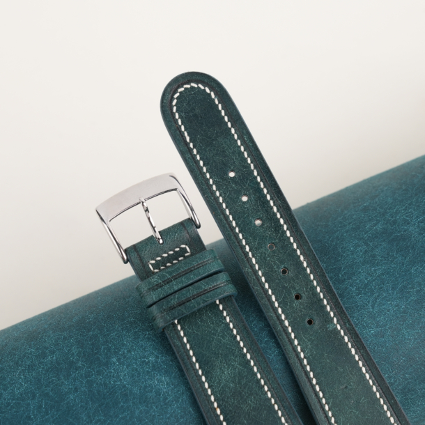 40's Vintage Navy Pueblo Leather Watch Strap
