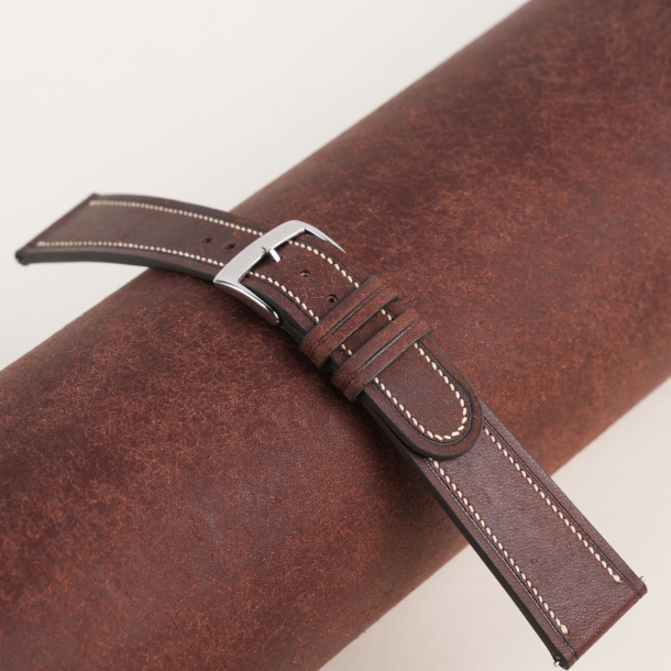 40's Vintage Dark Brown Pueblo Leather Watch Strap