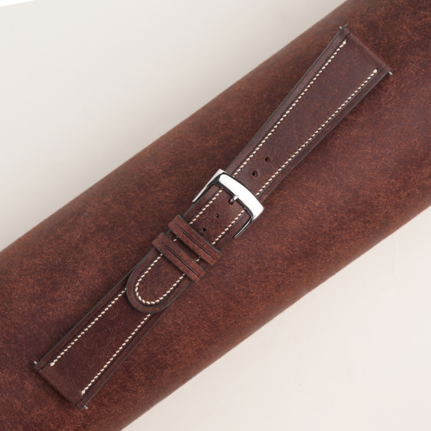 40's Vintage Dark Brown Pueblo Leather Watch Strap