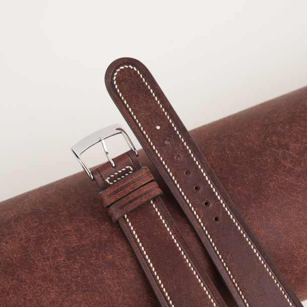40's Vintage Dark Brown Pueblo Leather Watch Strap