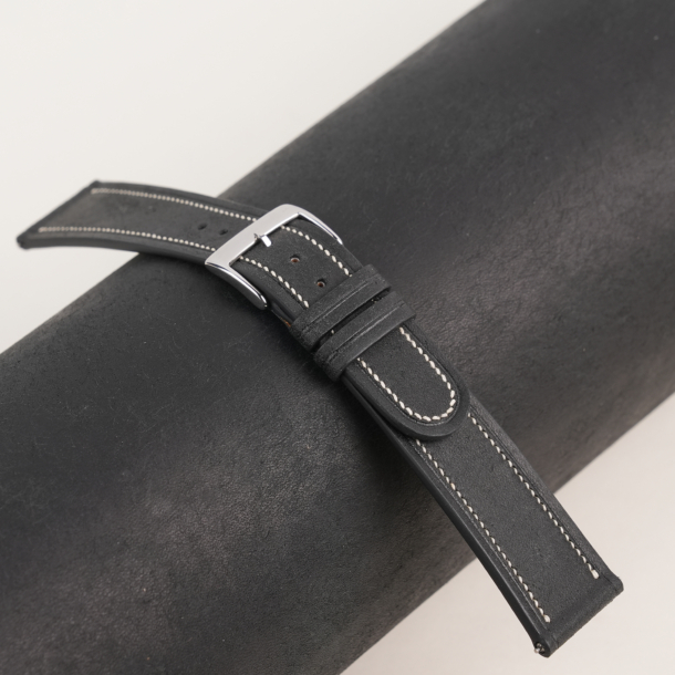 40's Vintage Black Pueblo Leather Watch Strap