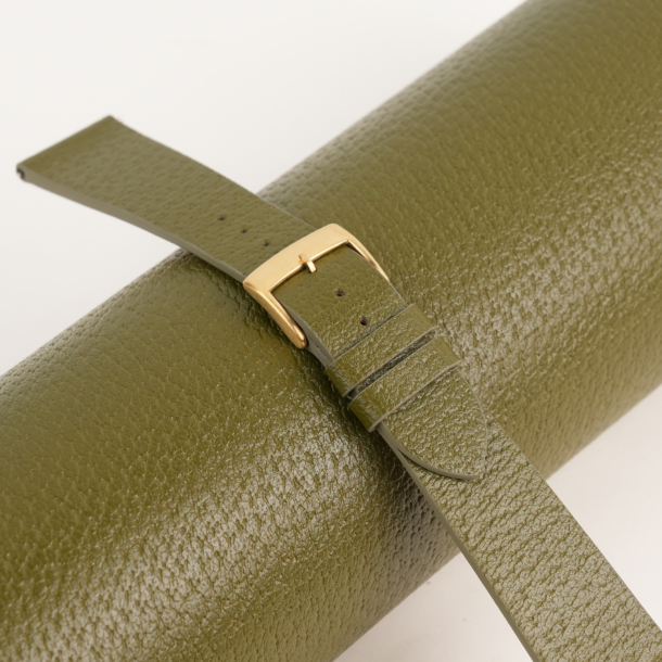 Vintage Light Olive Peccary Leather Watch Strap