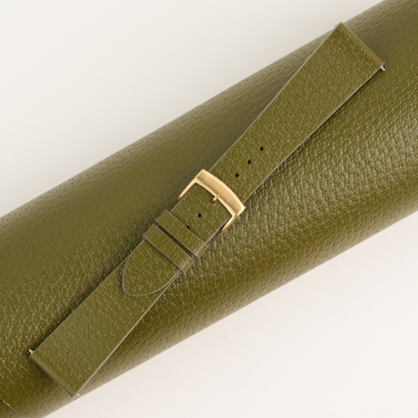 Vintage Light Olive Peccary Leather Watch Strap