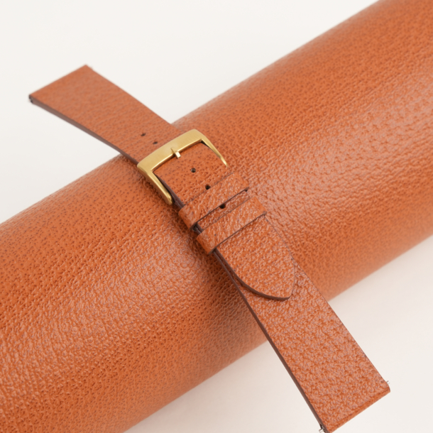 Vintage Cognac Peccary Leather Watch Strap