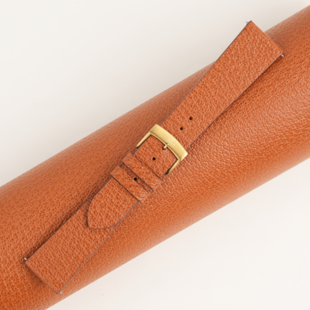 Vintage Cognac Peccary Leather Watch Strap