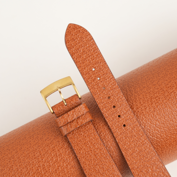 Vintage Cognac Peccary Leather Watch Strap
