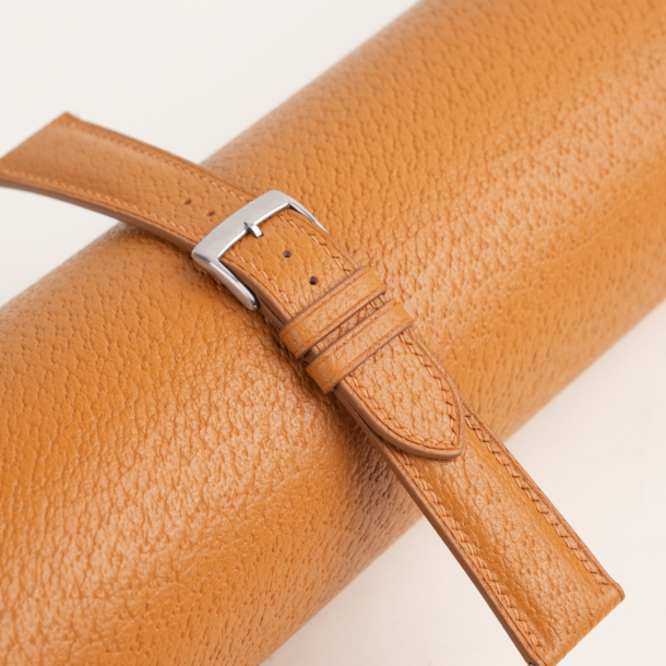 Padded Golden Peccary Leather Watch Strap