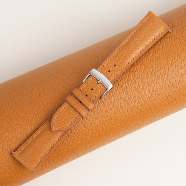 Padded Golden Peccary Leather Watch Strap