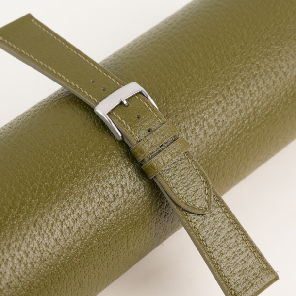 Light Olive Peccary Leather Watch Strap