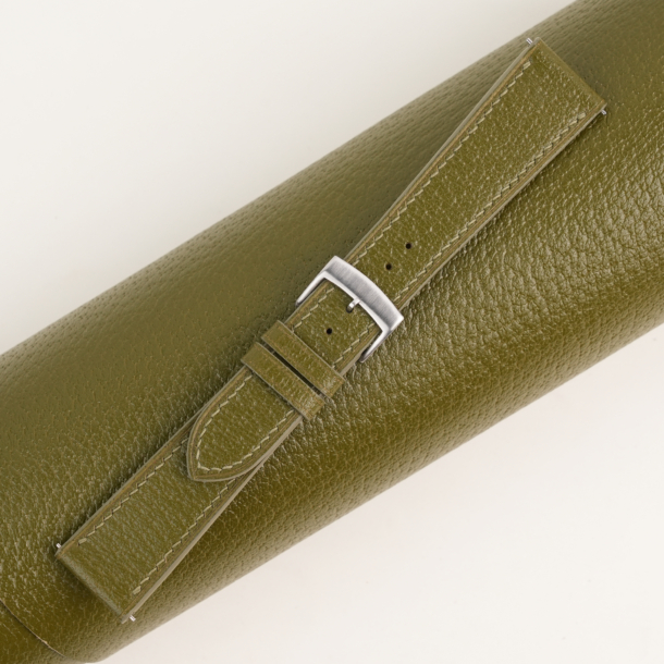 Light Olive Peccary Leather Watch Strap