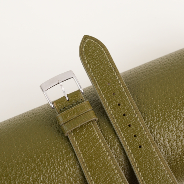 Light Olive Peccary Leather Watch Strap