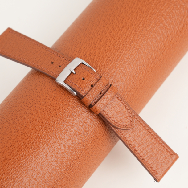 Cognac Peccary Leather Watch Strap