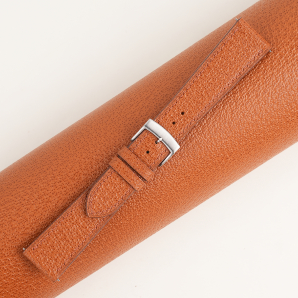 Cognac Peccary Leather Watch Strap