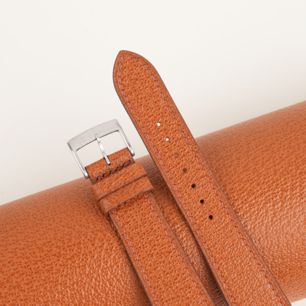 Cognac Peccary Leather Watch Strap