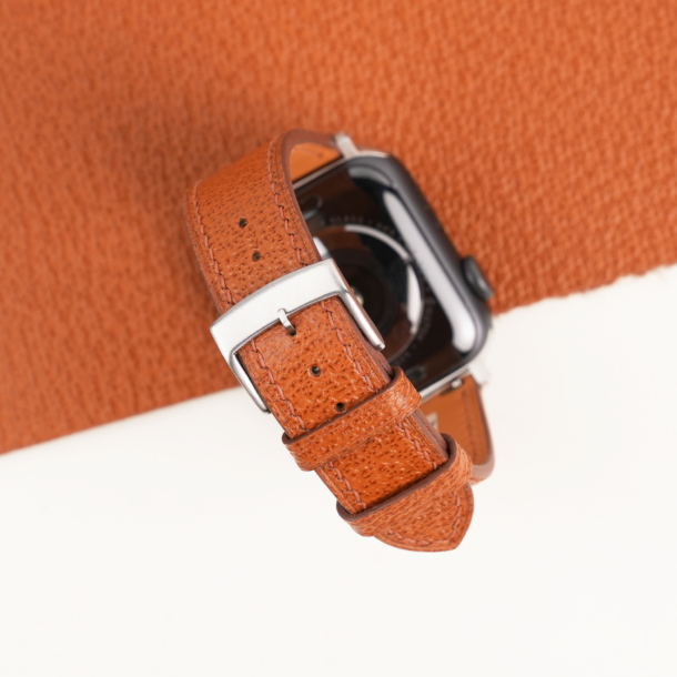 Cognac Peccary Leather Apple Watch Band