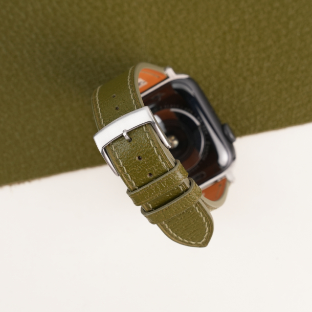 Light Olive Peccary Leather Apple Watch Band