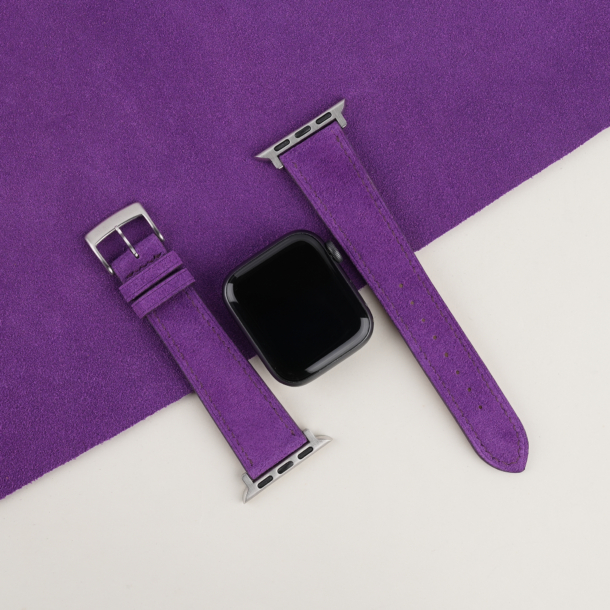 Purple Suede Leather Apple Watch Band