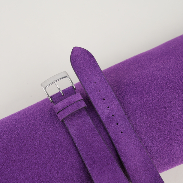 Vintage Purple Suede Leather Watch Strap
