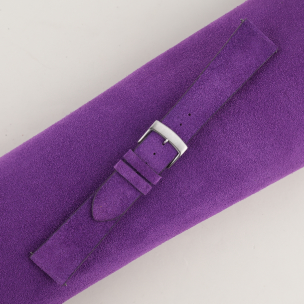 Vintage Purple Suede Leather Watch Strap
