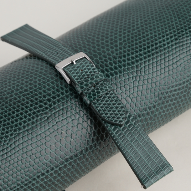 Vintage Dark Green Lizard Leather Watch Strap