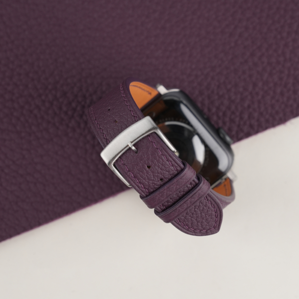Purple Togo Leather Apple Watch Band