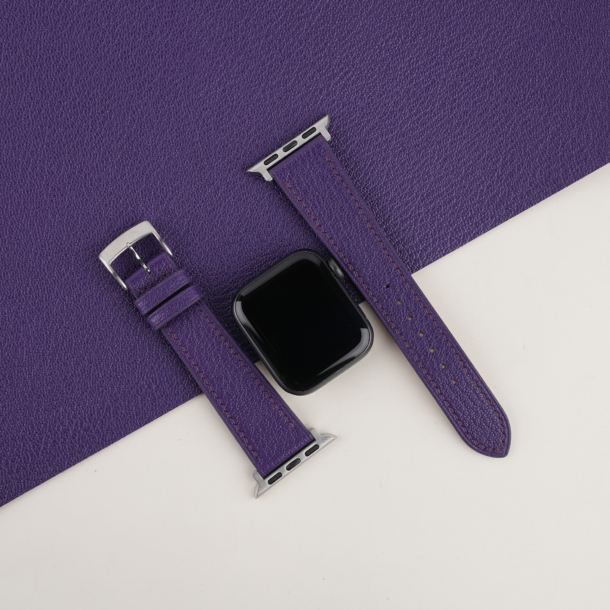 Purple Alran Cherve Sully Leather Apple Watch Band