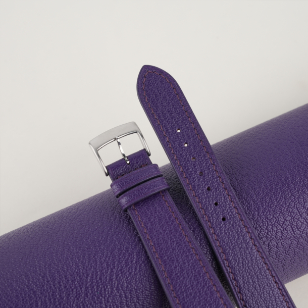 Purple Alran Chevre Leather Watch Strap