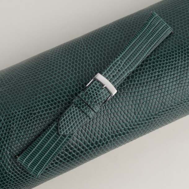 Vintage Dark Green Lizard Leather Watch Strap