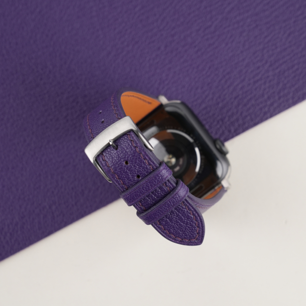 Purple Alran Cherve Sully Leather Apple Watch Band