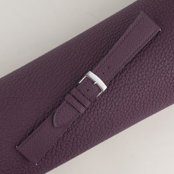 Purple Togo Leather Watch Strap